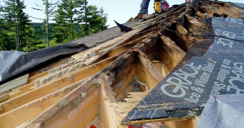 Airtightness in roof