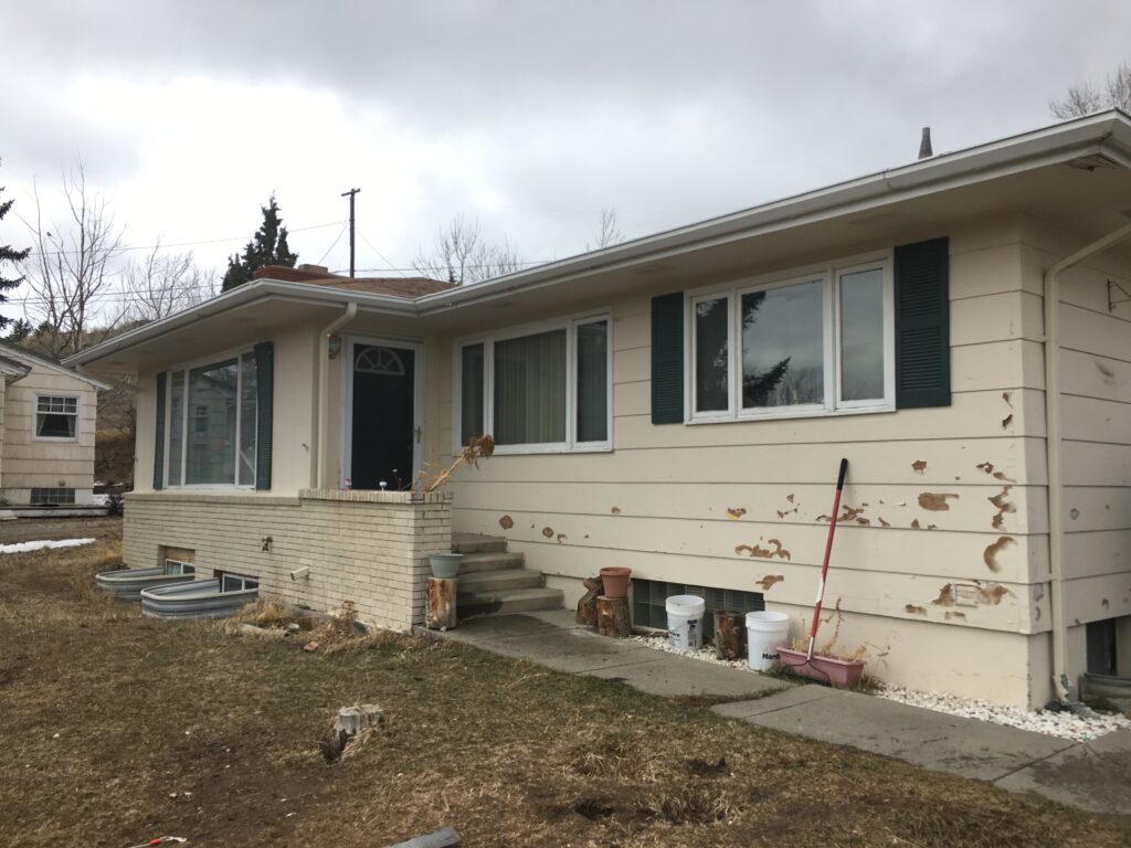 Legacy building prior to the implementation of Passive House retrofitting strategies.